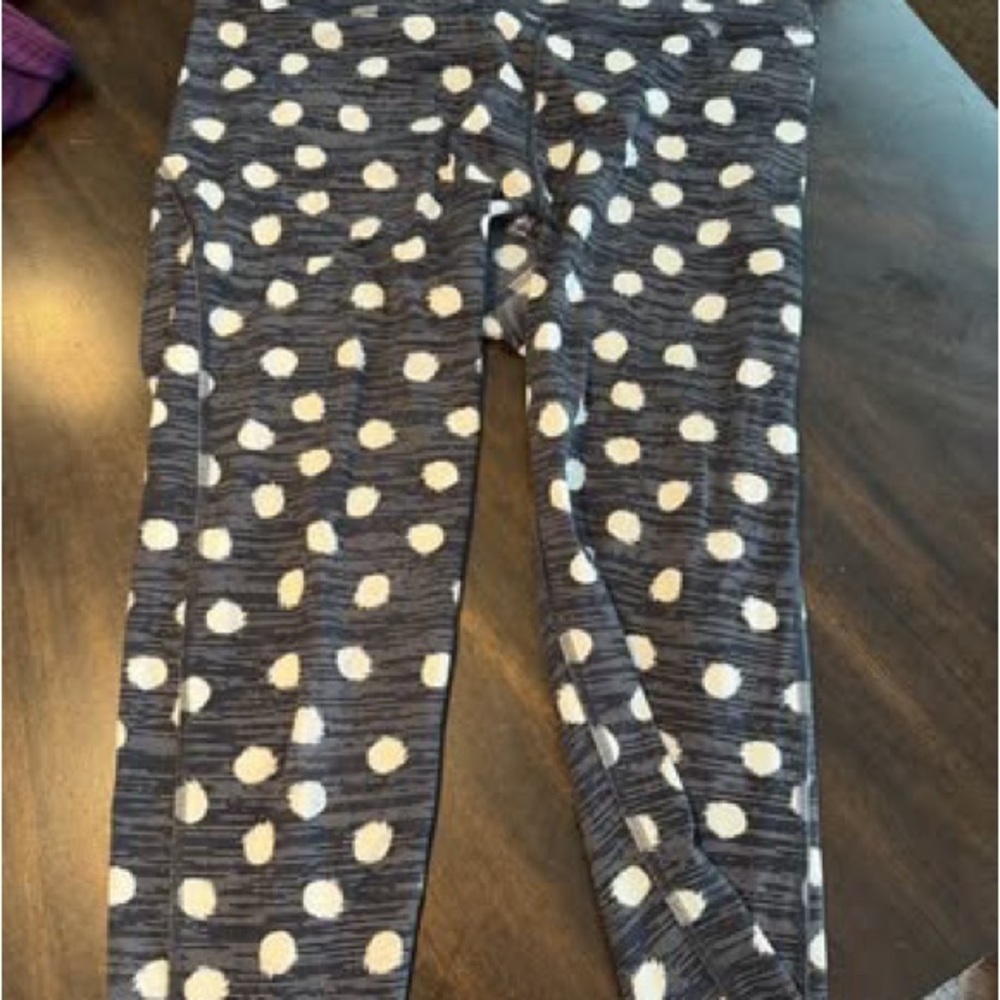 Outdoor Voices Black and White Polka Dot Leggings